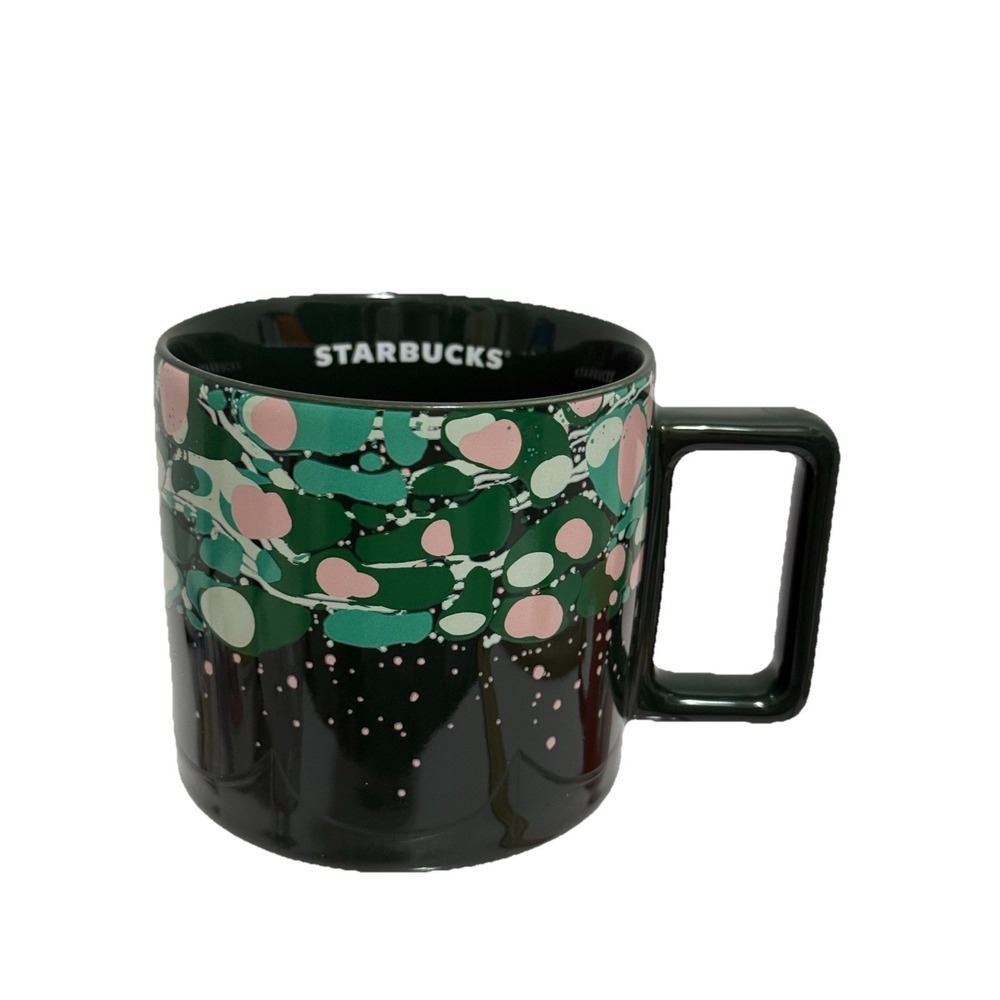 Starbucks Marble Forest Venetian Green Ceramic Coffee Tea Mug Cup 12 oz